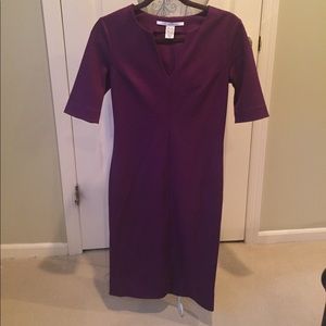 Diane Von Furstenberg Purple Midi Dress